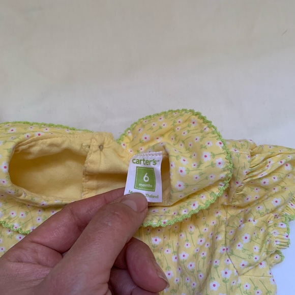 Carter’s 6 month yellow floral dress with diaper cover - perfect for spring - Picture 4 of 10